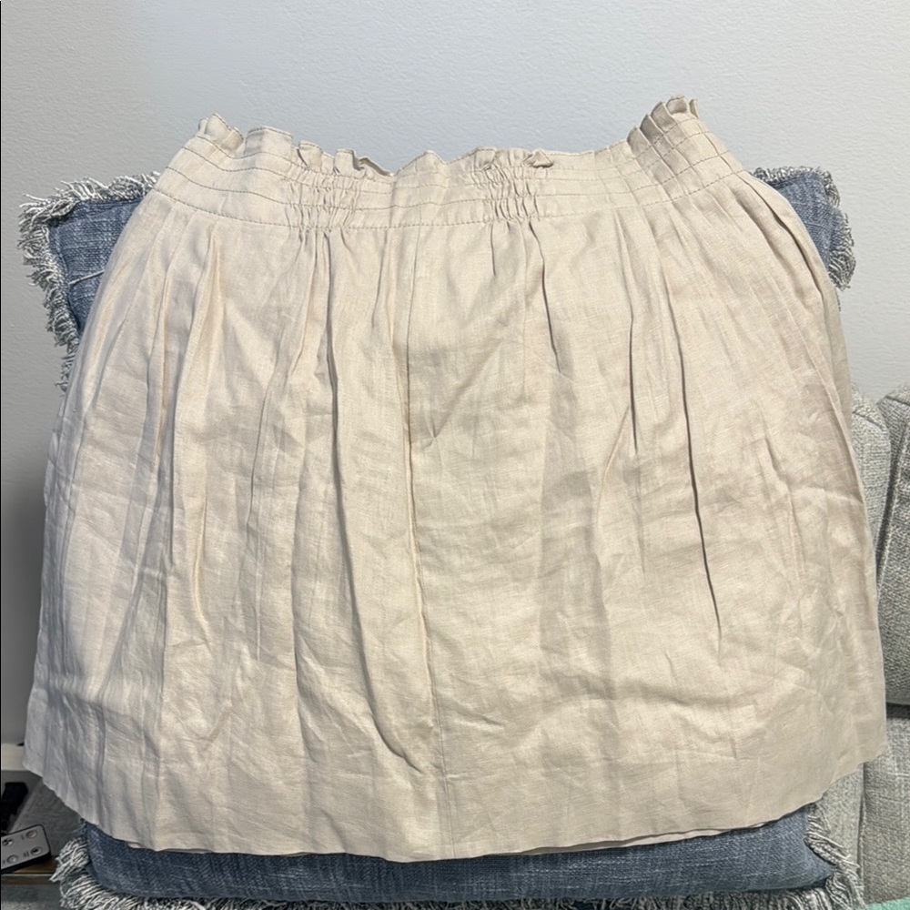 J. Crew Beige Pleated Mini Skirt